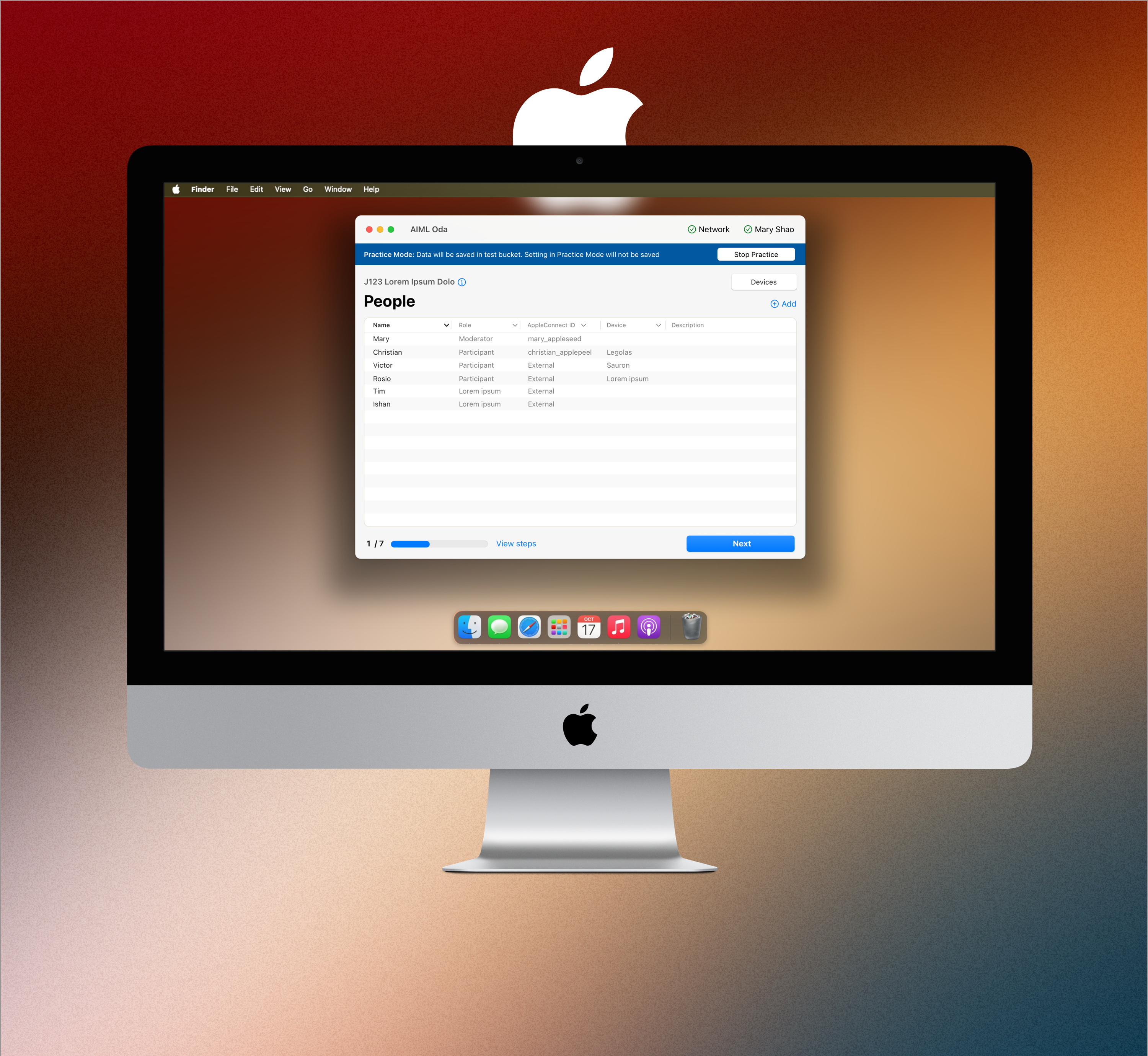 People screen
