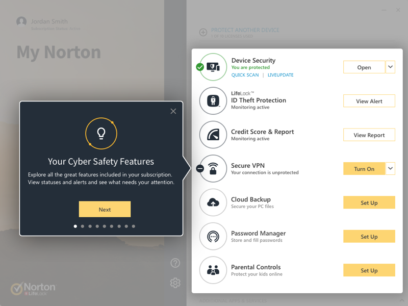 Desktop: your cyber safety features