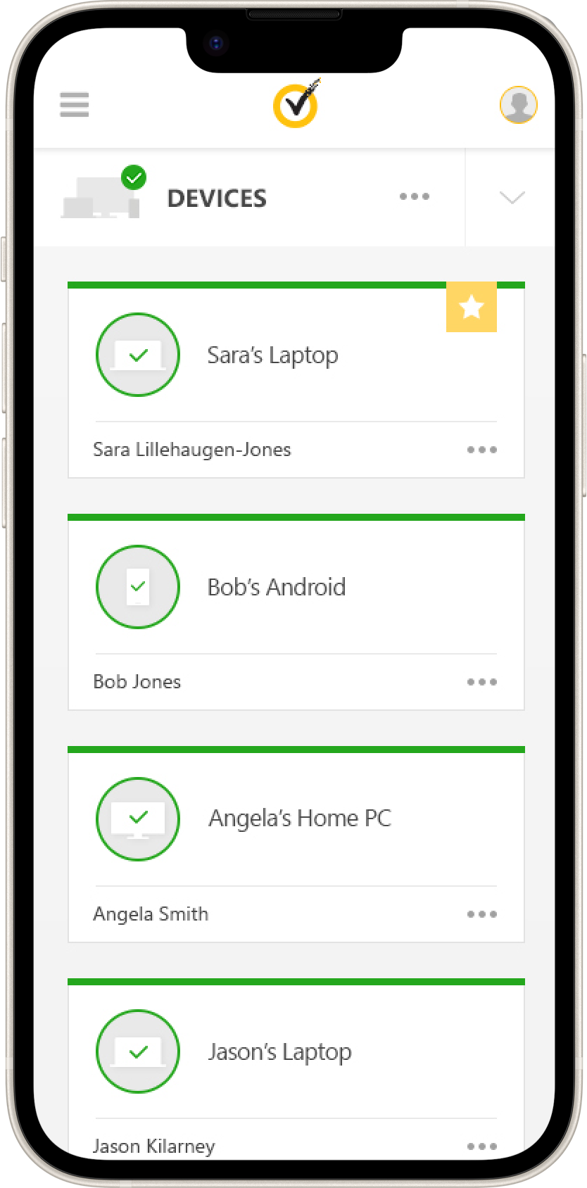 Devices mobile view