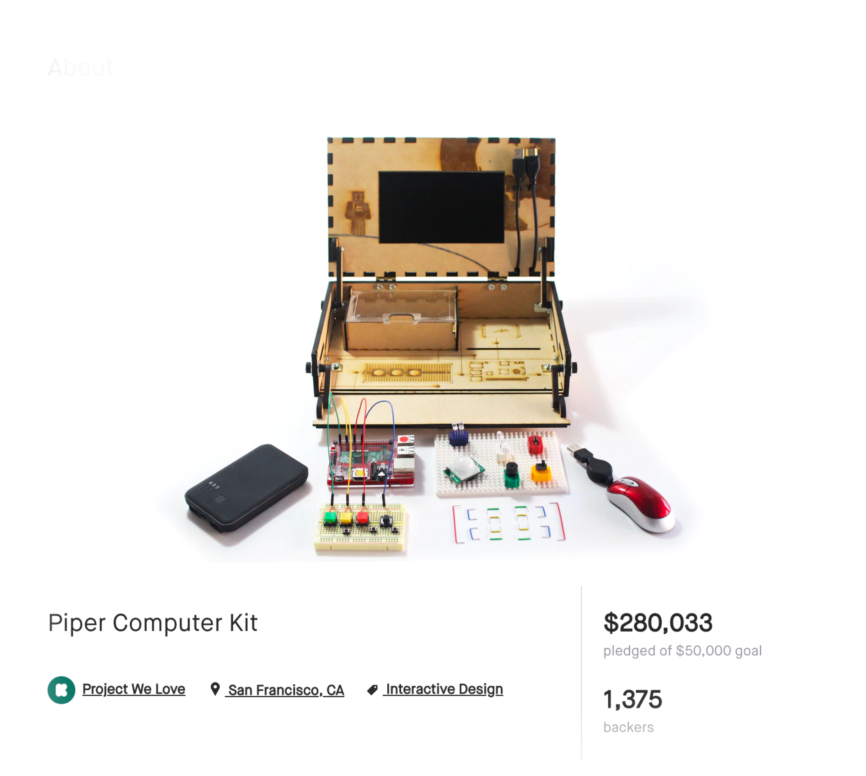 Piper Computer Kit Kickstarter campaign page