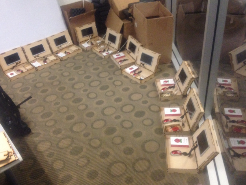 Finished Piper Computer Kits boxed and ready for shipping